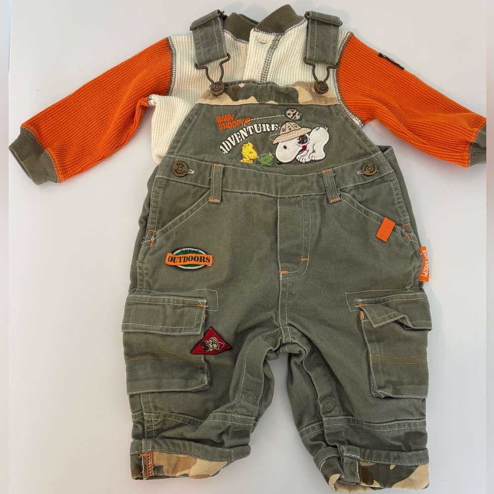 Baby Snoopy 2-piece Overall Outfit